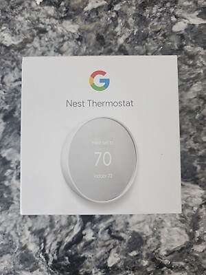 Google Nest Smart Thermostat, Snow - GA01334-US