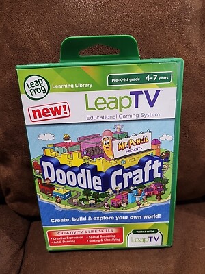 NEW Leapfrog LeapTV Game Mr. Pencil Presents DoodleCraft Creativity/Life Skills