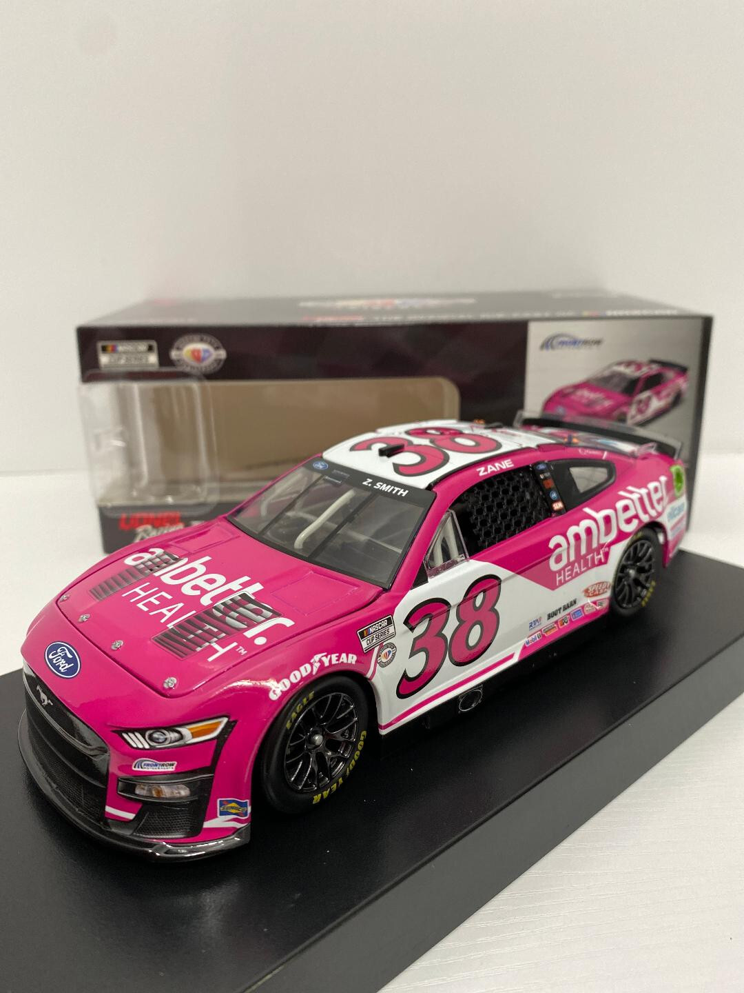 NASCAR 2023 ZANE SMITH #38 AMBETTER PINK 1/24 CAR | eBay