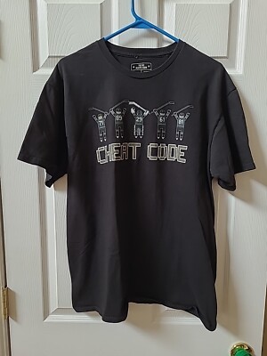 The Pat Mcafee Show Cheat Code Black Cotton Short-Sleeve Shirt Large Hockey