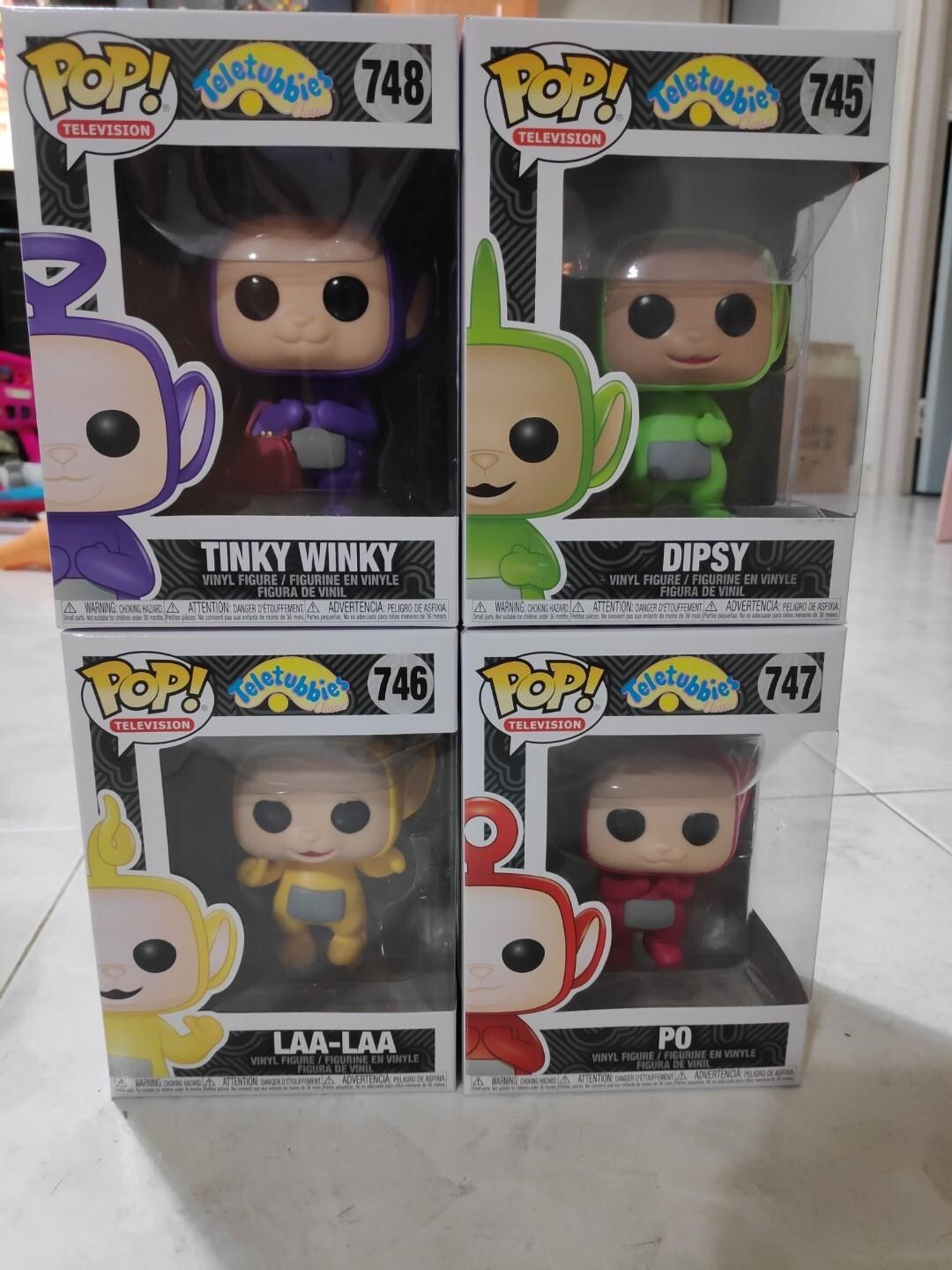 Funko Pop Vinyl Teletubbies Full Set (# 745, 746, 747, 748 Funko Pop Vinyl Teletubbies Full Set (# 745, 746, 747, 748