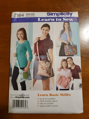 Simplicity 2164 Handbags & Sling Bags in 4 Sizes Sewing Pattern FF 