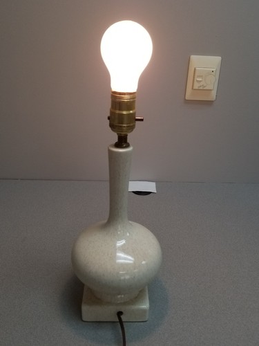 Vintage Ceramic Bulbous Table Lamp+