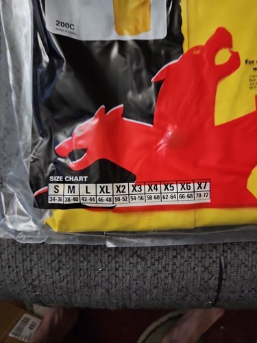 River City Garments Classic Style 49" Pvc High Vis Raincoat- Medium