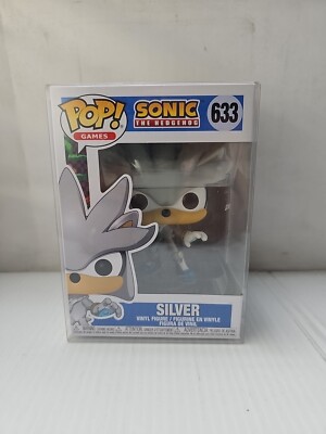 Funko Pop! Games Sonic The Hedgehog SILVER #633 Vinyl Figure With Pop Protector