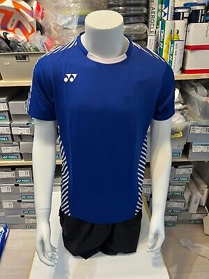 YONEX Men's Badminton T-Shirts Sports Top Apparel Tee Blue [US:S] NWT 10249EX