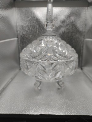 VERY RARE Vintage Crystal Steeple Lidded/ Footed Candy Bowl 