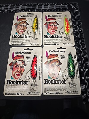 4 Vintage The Producers Hookster Tiger #4 Fishing Lures