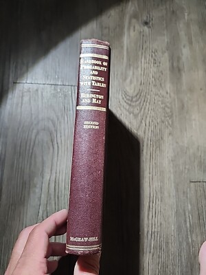 Handbook of Probability and Statistics with Tables by Richard S. Burington...