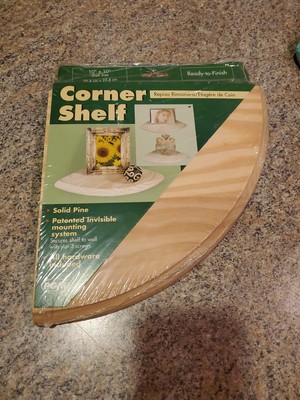 PGM 10  x 10  Decorative WOOD CORNER SHELF w/ Hardware *NEW* (C8)