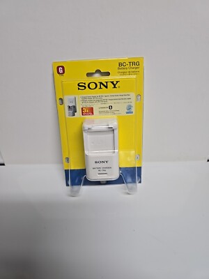 NOS Sony BC-TRG G Type Travel Battery Charger Sony Cyber-shot White 