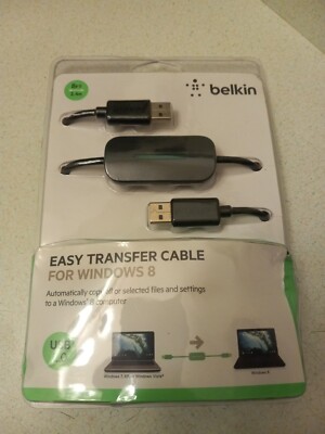 Belkin Easy Transfer Cable for Windows 8 USB 2.0 F4U060 New Unopened