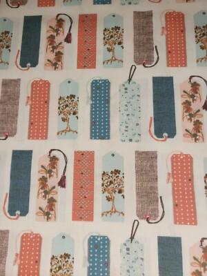 100% Cotton Bookish Mark My Words Sharon Holland Bookmark Reading Fabric FQ