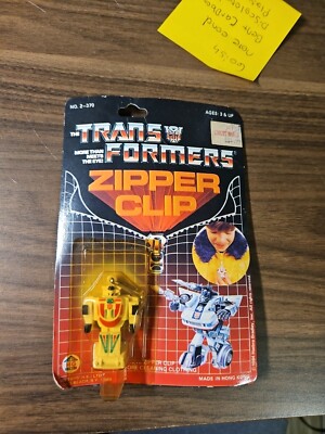 1984 Transformers ORIGINAL Zipper Clip - Wheeljack Sealed 
