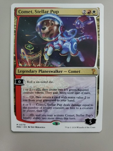 MTG Comet, Stellar Pup Mystery Booster 2 0079 White Border