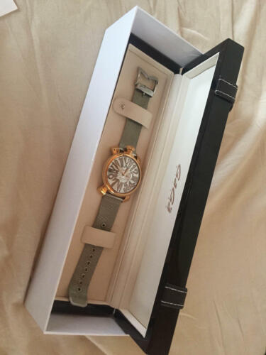 Men's Watch Gaga Milano Italy 46mm 50812 13506 Gold with Box Men's Watch Gaga Milano Italy 46mm 50812 13506 Gold with Box