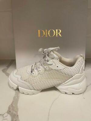 DIOR Women D CONNECT Leather Mesh Fabric Rubber Sneakers