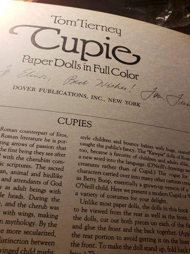 TOM TIERNEY CUPIE PAPER DOLLS 1984 SIGNED