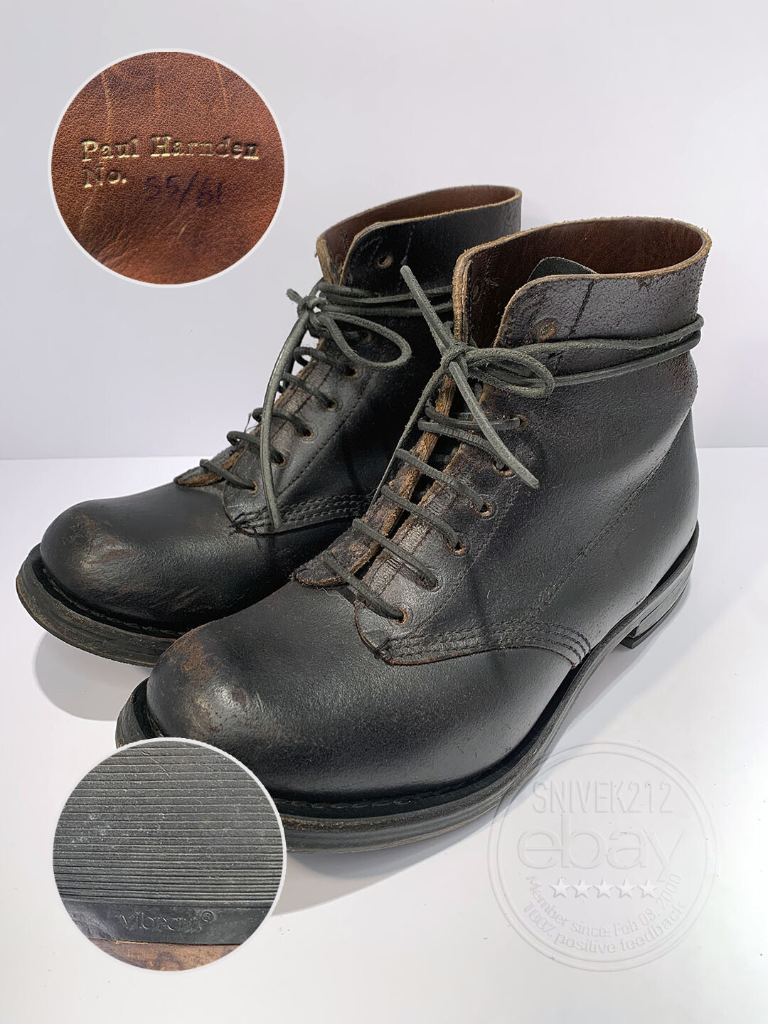 PAUL HARNDEN SHOEMAKERS LEATHER WORK BOOTS 8 UK *FREE FAST PAUL HARNDEN SHOEMAKERS LEATHER WORK BOOTS 8 UK *FREE FAST