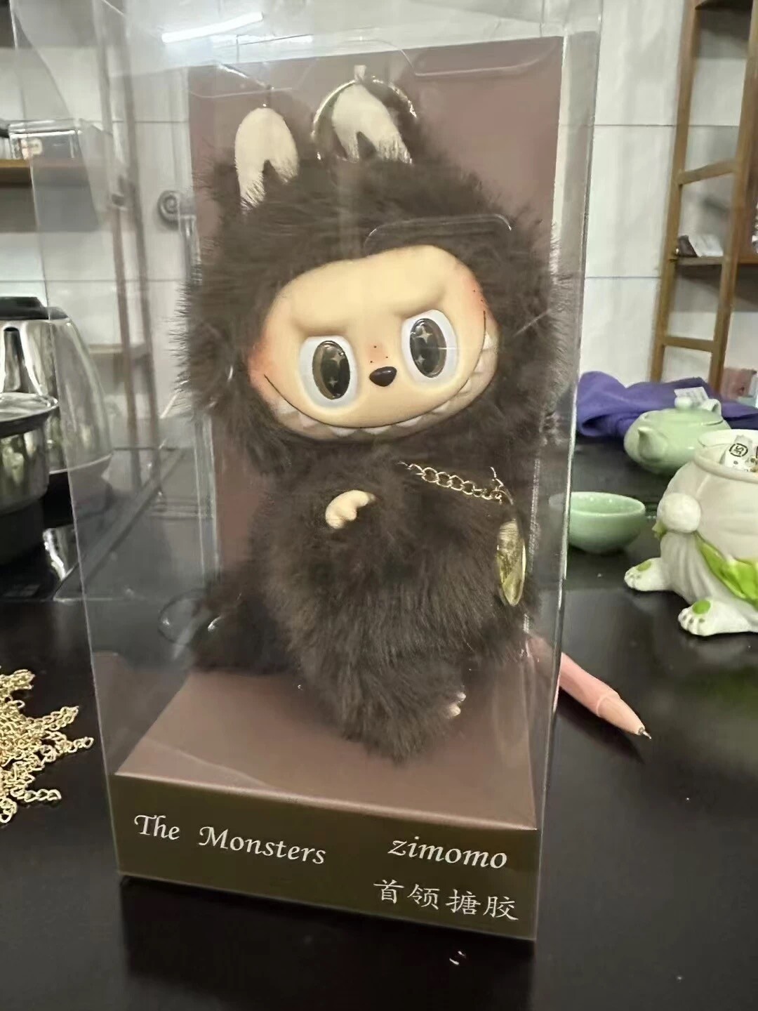 New POP LAND The Monsters Zimomo Labubu Plush Doll 17cm Cute New POP LAND The Monsters Zimomo Labubu Plush Doll 17cm Cute