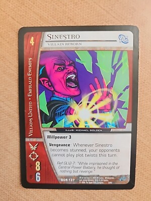 2006 VS System DC Infinite Crisis Sinestro #DCR-137 3v2