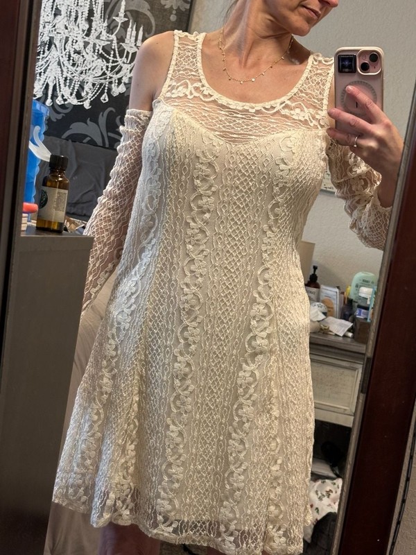 P1: Hollister, small wedding, graduation lace, beige fun cute y2k