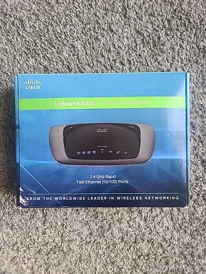 CISCO Linksys E1000 Wireless-N Router 300 Mbps 4-Port 10/100, Open Box