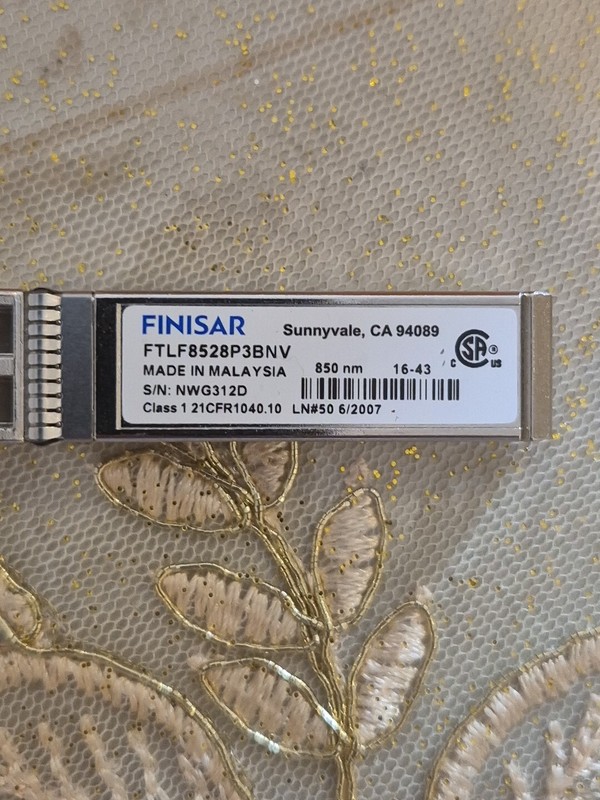 Ftlf8528p3bnv-Em / Finisar 8gb Sfp+ Sw 150m 850nm Tranceiver