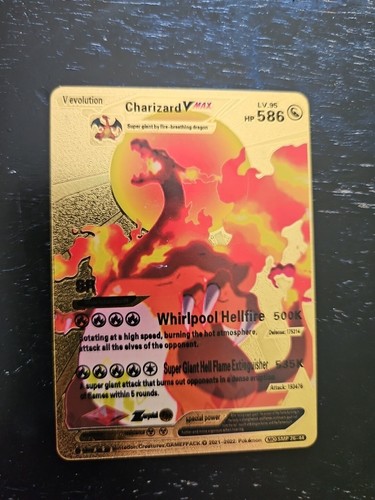 Pokemon Charizard Vmax gold 586 HP | eBay