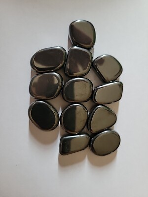 1LB Magnetic Hematite Stones, Tumbled Magnetic Hematite Approx 33 stones 