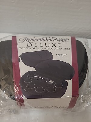  DELUXE PORTABLE 6 GLASS/CUP COMMUNION Remembrance Ware Set - Lords Supper NEW!
