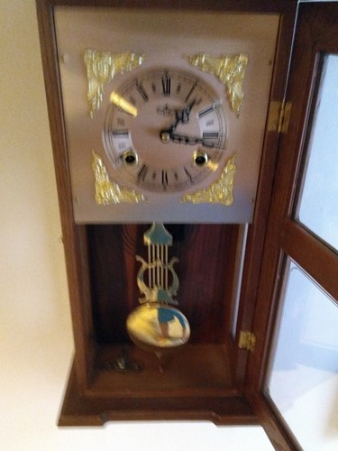 D.E.A Chime Wood  Wall Clock  Hour And Half Hour Chime