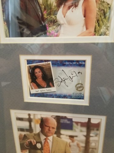 csi miami framed cat members autographed collage