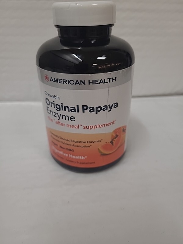 American Health Original Papaya Enzyme, 600 Chewable Tablets