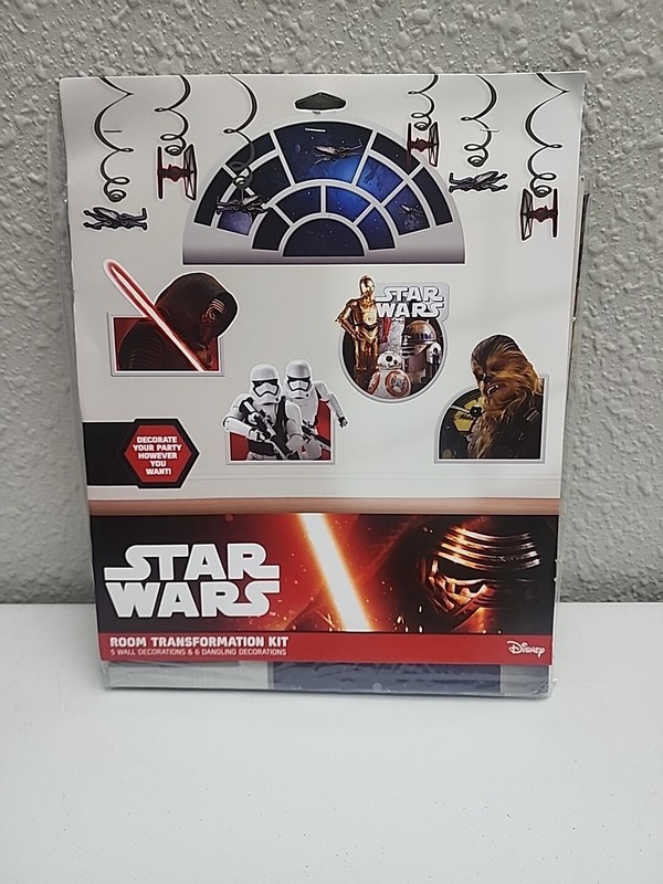 Star Wars Room Transformation Kit, 5 Wall Decorations-A38 NEW SEALED
