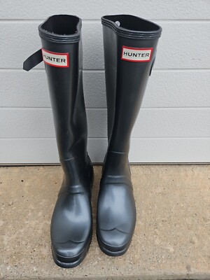 NWOB Hunter Original Tall Nebula Waterproof Rain Boots Grey Women's Size 10 (US)
