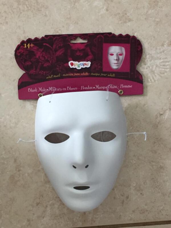 White Blank Male Face Mask Mtv Dance Purge Phantom Halloween Costume Tf111601