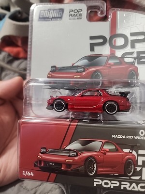 Pop Race 1:64 Mazda Rx7 Widebody Red #003 Enigma Exclusive