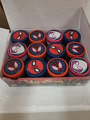 Pack Of 12 Marvel Spider-Man Quantum Slime With Glow in Dark Spiders 