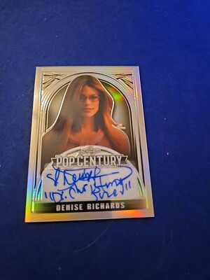 Denise Richards 2024 Leaf Pop Century Signed Card /20 Bond Girl Auto Inscribed