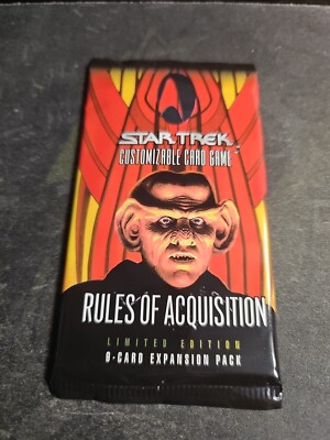 Star Trek CCG Rules of Acquisition Limited Edition Booster Pack Decipher TCG New