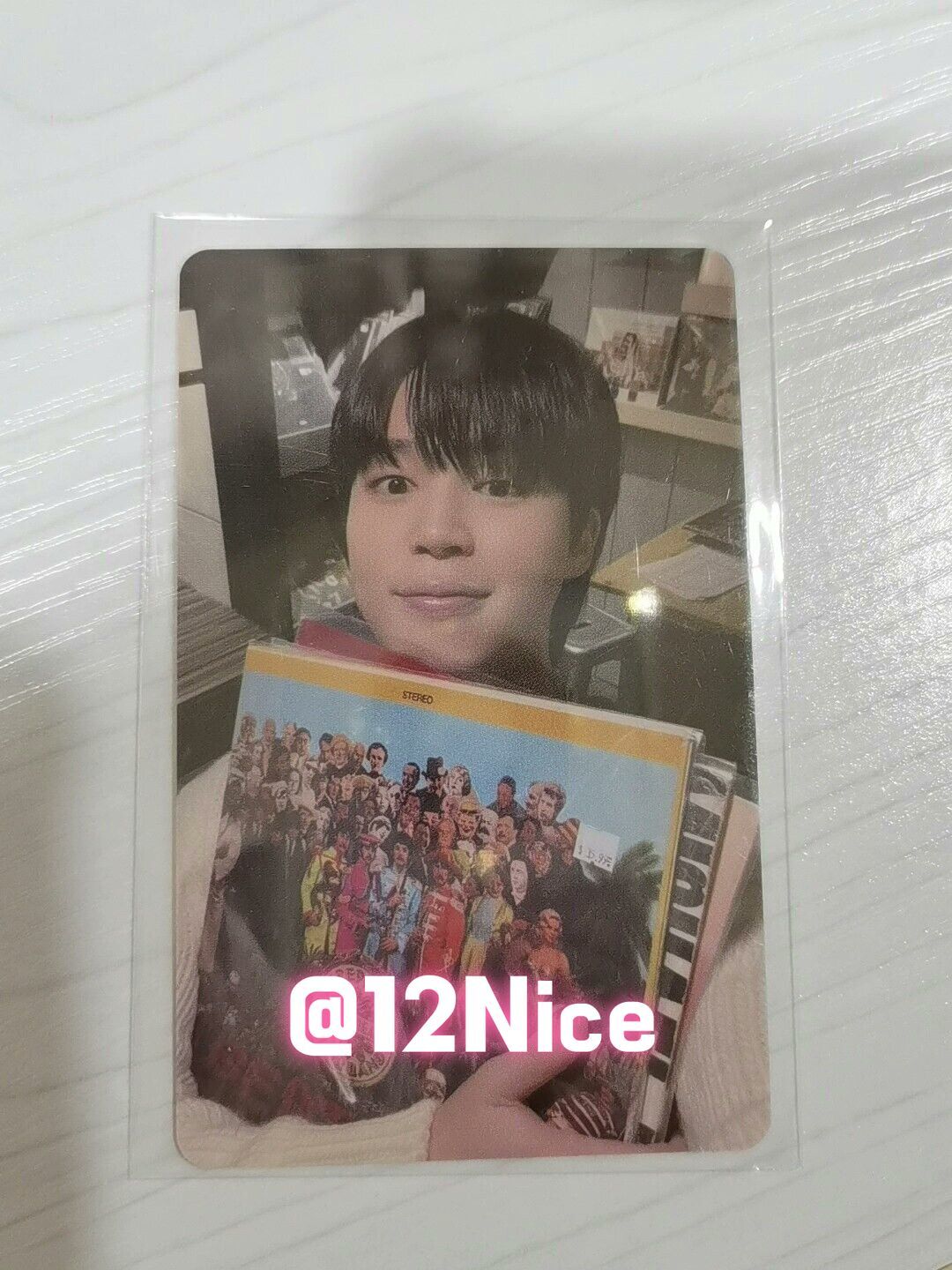 Official BTS Jimin face weverse bonus PVC trading card