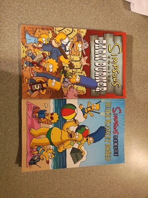 2 Simpsons Comics- Beach Blanket Bongo & Barn Burner by Matt Groening 1st 