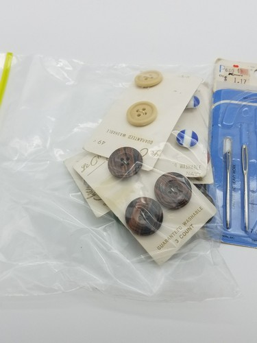 Vintage Sewing Accessories ~ Thread, Buttons, Needles