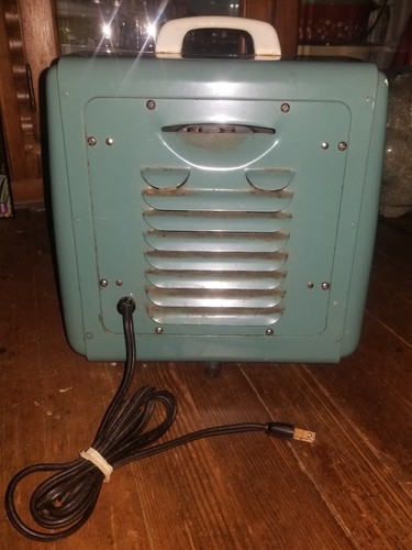 Vintage Arvin Space Heater Steampunk Teal Turquoise Rare Works