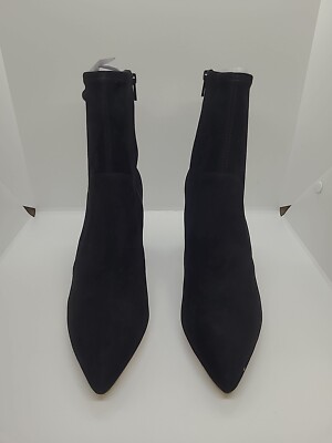 New Loeffler Randall Isla Black Suede Slim Bootie Size 8B
