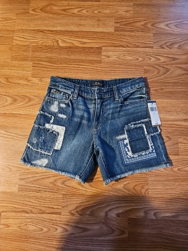 Polo Ralph Lauren Girls Blue Patchwork Distressed Denim