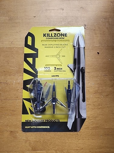 Pack of 3 NAP New Archery Products Killzone 100 Grain Broadh