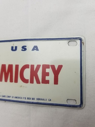 Vintage Metal Mickey USA Bicycle Tag