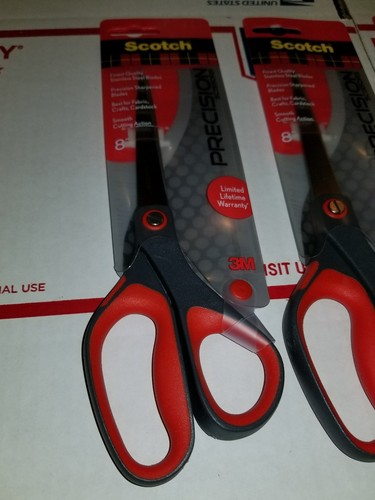 SCOTCH 3M Precision Multipurpose SCISSORS 8” LOT OF 3